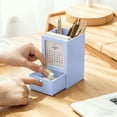 thumbnail image 4 of FeiFu Pen Holder with Calendar Desktop Storage Box with Drawer Space Saving for Home Desk Organizer Pen Pencil Storage, 4 of 6