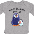 thumbnail image 4 of Inktastic Happy Birthday, Nana- Cute Penguins Boys or Girls Long Sleeve Baby Bodysuit, 4 of 5