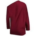 thumbnail image 3 of Women's KIYA TOMLIN Burgundy Washington Commanders Twisted Tri-Blend Asymmetrical 3/4-Dolman Sleeve Sweatshirt, 3 of 3