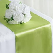 Efavormart Premium SATIN Table Top Runner For Weddings Birthday Party Fit Rectangle and Round Table 12" x 108" Green