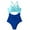 Blue 1, variant on FLMEI Womens Beach One Piece Swimsuits Sport Bikini Swimming Costume Halter Swimwear Summer Bathing Suits