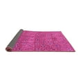 thumbnail image 2 of Ahgly Company Indoor Round Abstract Pink Modern Area Rugs, 8' Round, 2 of 4