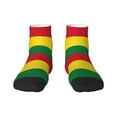 thumbnail image 7 of Women Men Athletic Socks Reggae Rasta Flag Cushioned Quarter Ankle Socks, 7 of 7