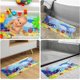 thumbnail image 5 of Alfombrilla de baño extra larga para bebé, 40 x 16 pulgadas, antideslizante, con dibujos animados, con orificios de drenaje y ventosas, lavable a máquina (ballena + delfín)., 5 of 5