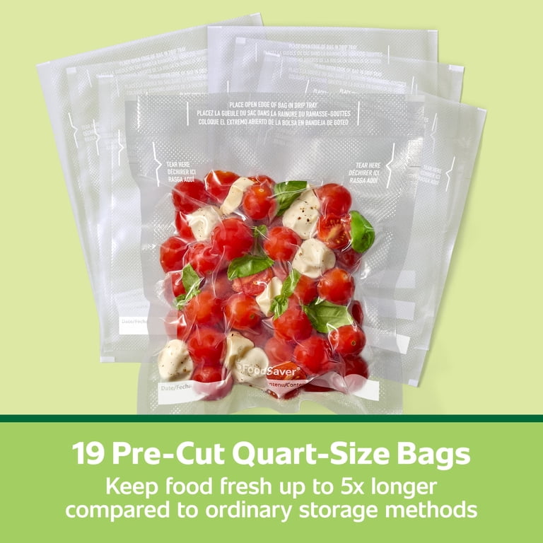 FoodSaver Quart Vacuum Seal Bags, Pre-Cut, 19 Count photo 8