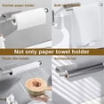 thumbnail image 4 of Support Mural en Acier Inoxydable Sans Perçage pour Rouleau de Papier Cuisine Crochet Rangement pour Garde-Manger Salle de Bain, 4 of 7