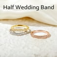 thumbnail image 3 of SFTING Wedding Band 925 Sterling Silver Stackable Half-Eternity Rings for Women Silver Size 6, 3 of 6