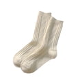 thumbnail image 5 of Calcetines de lana para mujer, calcetines cálidos de invierno, calcetines sencillos de color liso hasta media pantorrilla, calcetines gruesos de cachemira, calcetines de pelo estilo japonés, 5 of 5
