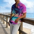 thumbnail image 5 of Yaoyar Mens 2026 Summer Stylish Graphic Hawaiian Shirts - Short Sleeve Loose Button Down Casual Collared Beach Shirts, 5 of 5