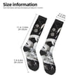 thumbnail image 2 of Fuzoiu Elegant Swans Black Background Print Adult Stockings,Crew Socks,Unisex Fashion Socks, Casual Sports Socks,Comfortable Crew Socks for Everyday Wear and Sports, 2 of 6