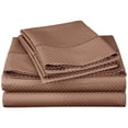 thumbnail image 3 of Superior Cotton Blend Checkered Sheet Set, Twin XL, Burgundy, 3 of 7