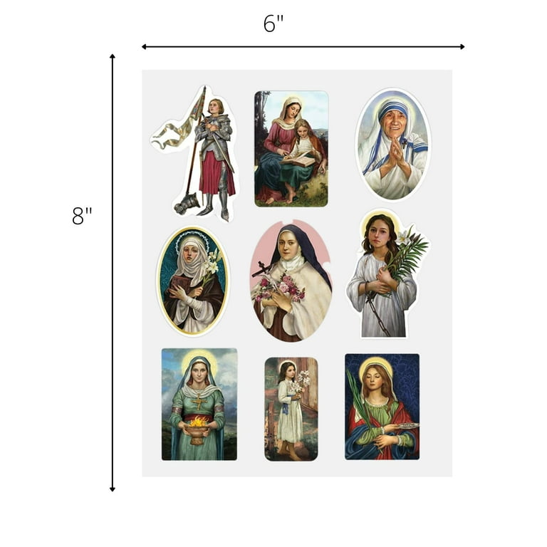 Saint Stickers, Catholic Stickers, Catholic Vinyl Stickers