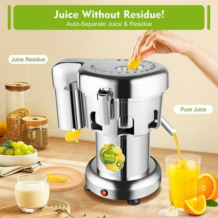 Commercial Heavy Duty Juice Extractor Machine Stainless Steel Centrifugal Juicer 370W