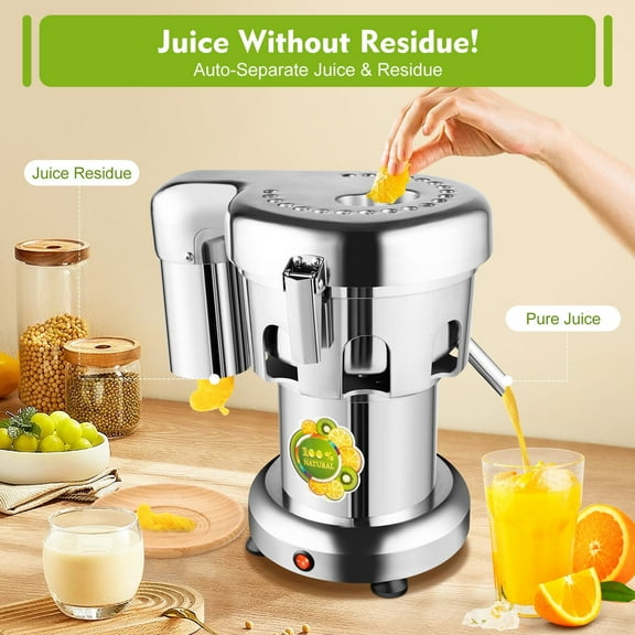 Commercial Heavy Duty Juice Extractor Machine Stainless Steel Centrifugal Juicer 370W
