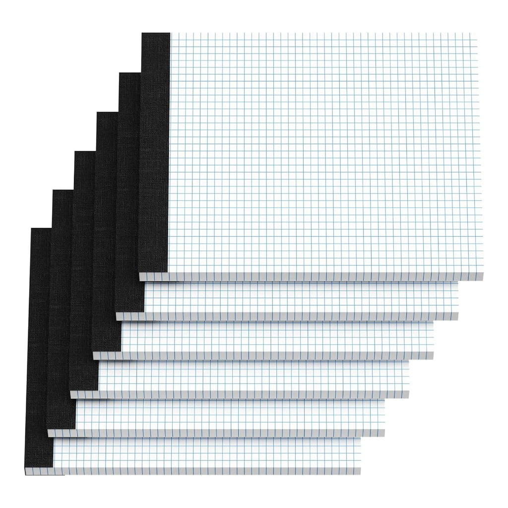 6 Pcs A4 Paper Pads Engineering Notebook Writing Paper Tearable Notepads