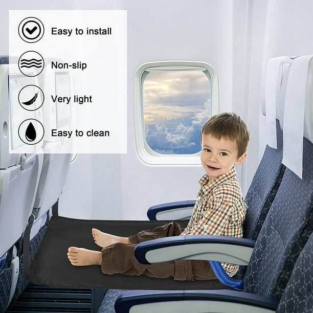 Pompotops Lit d'avion pour enfants, lit d'avion pour enfants, repose-pieds  d'avion, lit de voyage pour enfants, fournitures de voyage de base pour  avions pour enfants, dédouanement pliable portable 