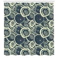 thumbnail image 2 of Ambesonne Grunge Shower Curtain, Circles of the Tree, 69"Wx84"L, Reseda Green Blue, 2 of 2