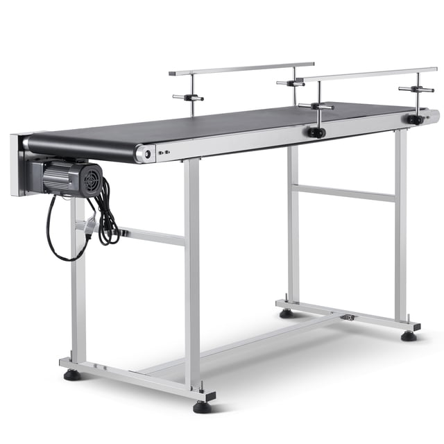 VEVOR Belt Conveyor, 59 x 15.7 inch Conveyor Table, Heavy Duty Stainless Steel Motorized Belt Conveyor