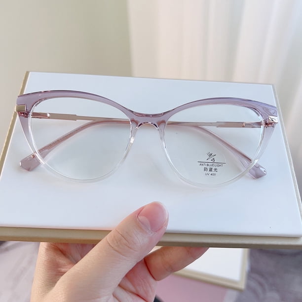 El espejo con marco de ojo de gato de moda se puede equipar con un marco de gafas de mariposa con luz anti-azul