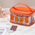thumbnail image 2 of Bolsa de cosméticos Geetery Chenille Letter Orange Nylon 23x15x12 cm, 2 of 7