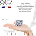 thumbnail image 2 of Camila Paris CP2968 French Hair Ponytail Holders Ties, Oval, Handmade, Red, Strong Hold Grip Elastic Band Hair Clips for Women, No Slip Soft Flexible Styling Girls Hair Accessories, Made in France, 2 of 12