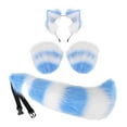 thumbnail image 1 of Orejas de animales Aro para el pelo Guantes para cosplay Cola Disfraz para Halloween Carnaval Azul blanco Yuyangstore Disfraz de juego de cosplay, 1 of 8