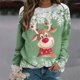 thumbnail image 1 of Pntutb - Camiseta holgada con estampado para mujer, blusa de manga larga, cuello redondo, tops casuales, sudadera Pntutb Pntutb-1682, 1 of 6