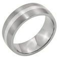 thumbnail image 2 of Titanium Sterling Silver 6mm Satin Wedding Ring Size 8, 2 of 6