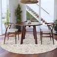 thumbnail image 3 of Round Rug 5Ft Washable Non-Slip, Purple Easter Circle Area Rugs for Living Room Bedroom, Spring Vintage Bunny Eggs on Linen Indoor Floor Mats Carpet Runner for Home Decor Aesthetic, 3 of 8