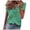 *Green, variant on ClodeEU Women's V Neck Short Sleeve Top,Casual Blouse with Ruffle Hem Orange,Womens Plus S
