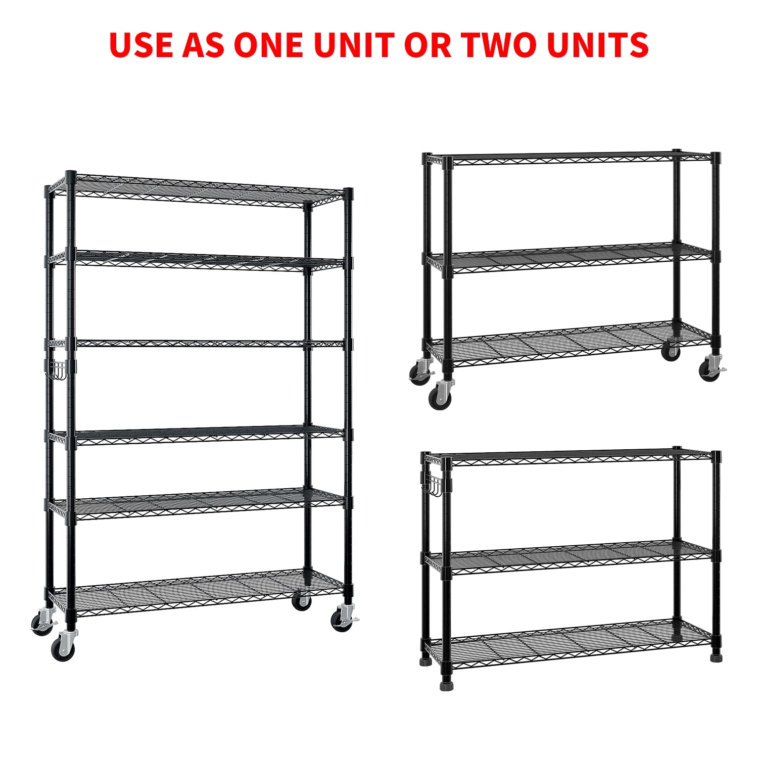 らっく Ktaxon Heavy Duty Wire Shelving with Wheels, 46