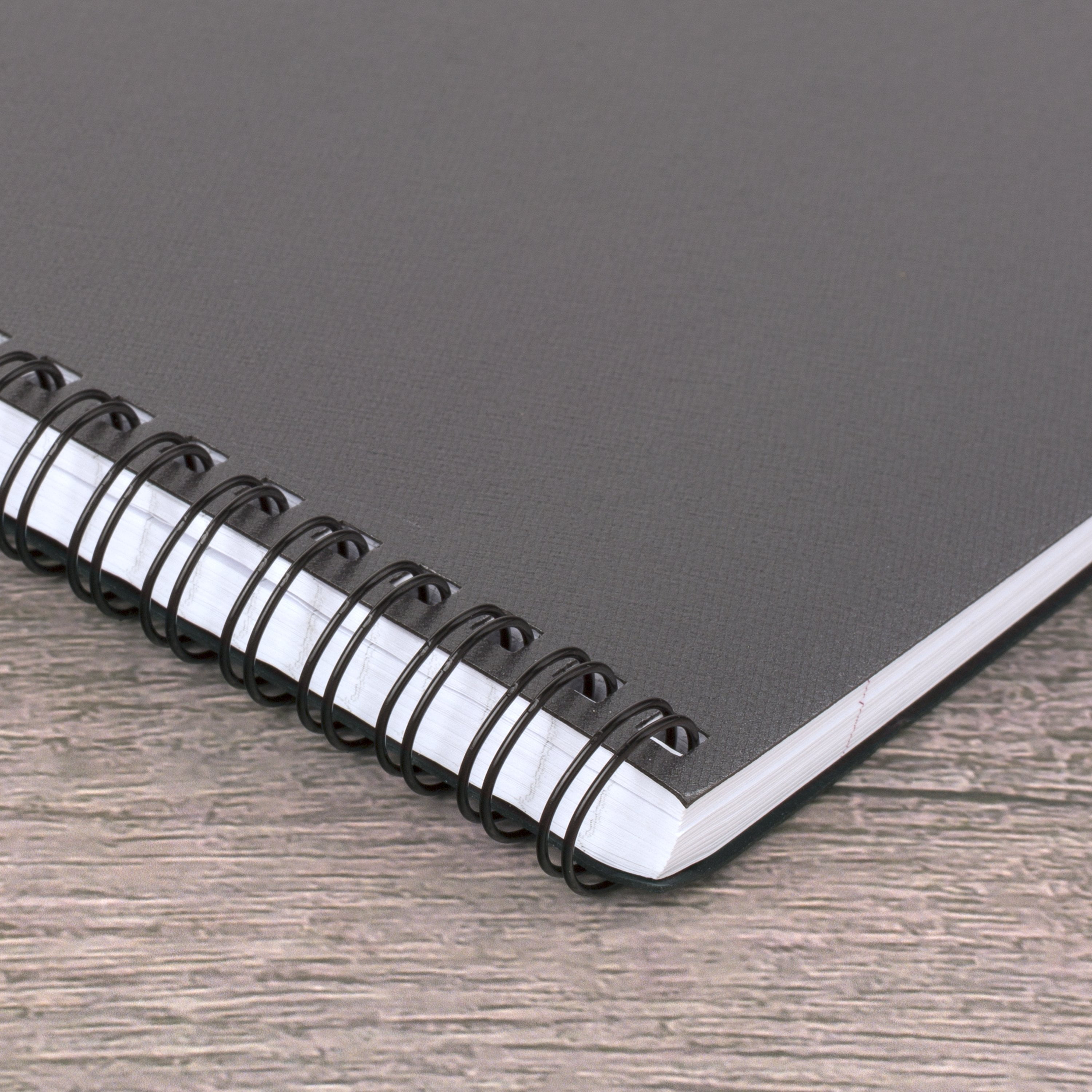 Cambridge Limited Metallic Business Notebook, 6.5" x 8.25", Gunmetal, Flexible Cover, Wirebound, 80 Sheets