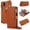 Brown, variant on Allytechgroup Wallet Case for iPhone XR, RFID Blocking Multiple Cards Holder Zipper Pocket Hand Strap Shockproof Stand Phone Case with Crossbody Lanyard for Women Girls, Black