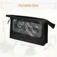 thumbnail image 5 of Unique Bargains Clear Letter Makeup Bags Transparent Toiletry Bag Waterproof Cosmetic Bags for Travel Black Medium, 5 of 7