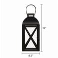thumbnail image 3 of Decorative Black Metal Pillars Candleholder Lanterns, 3 of 6