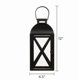 thumbnail image 3 of Portavelas decorativo de metal negro con puerta abierta, sostiene una vela o tealight, fabricado en acero y vidrio, fácil de limpiar, para uso interior o exterior., 3 of 6