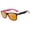 Pink, variant on Retro Sunglasses - Two-tone Black Orange Frame / Smoke Lens
