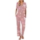 thumbnail image 1 of Sexy Pijama Conjunto para las Mujeres Impreso Bolsillo Pantalones de Manga Corta, Traje Suelto Casual para el Hogar Y el Salón, 1 of 9