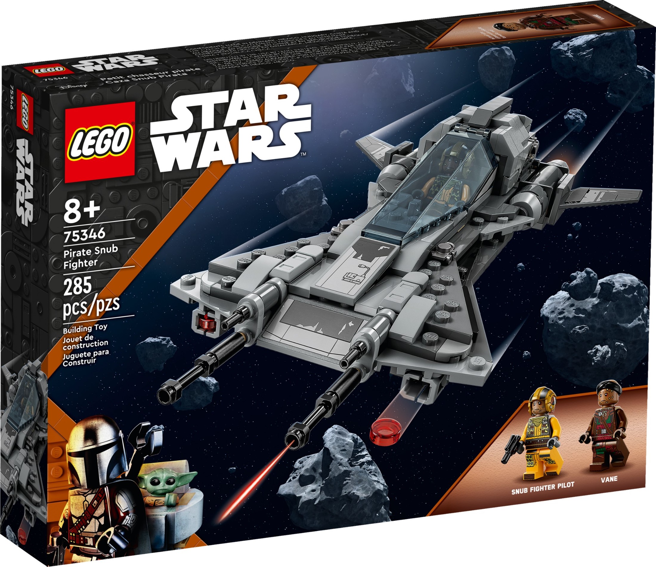 LEGO Star Wars Pirate Snub Fighter 75346 Buildable Starfighter Playset Featuring Pirate Pilot and Vane Characters from the Mandalorian Season 3, Birthday Gift Idea for Boys and Girls Ages 8 and up - image 4 of 10