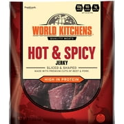World Kitchens Jerky, Protein Snack, Hot & Spicy, 3oz