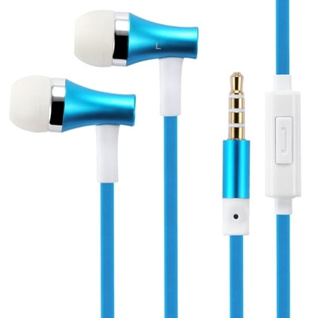 Premium Sound Blue Earbuds Handsfree Earphones Mic Compatible With Alcatel Tru, REVVL 2, Pop 3, Idol 5, 7 - Amazon Kindle, Fire Kids Edition - ASUS ZenFone V Live Max Plus M1 AR 5z 5Q