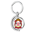 thumbnail image 1 of Principality of Monaco National Emblem Rotating Keychain Metal Keyring Holder, 1 of 2
