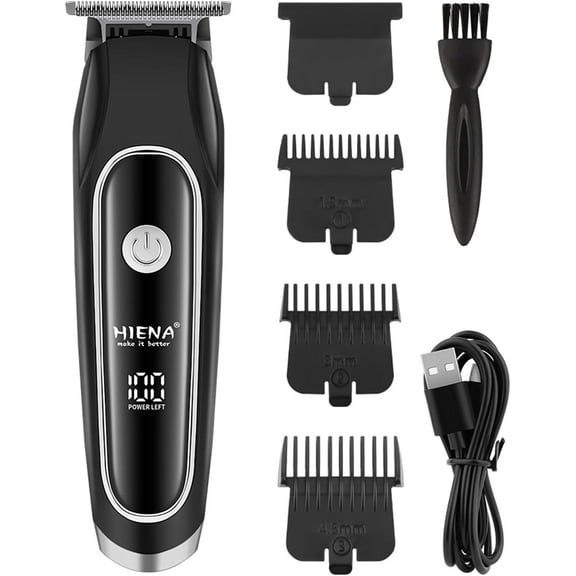 Professional Hair Clippers for Men, Cordless T-Blade Zero Gapped Barber Clippers, Mens Beard Trimmer with LED Display, Edgers, Fade Trimmer