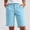 *Blue, variant on Women's High Waist Straight Leg Bermuda Shorts,Casual Office Shorts with Pockets Black,Women's Plus L