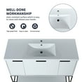 thumbnail image 4 of Kselythan 48" Bathroom Vanity With Undermount Ceramic Basin,Freestanding Bathroom Cabinet,With Resin Sink And Storage Drawer Doors,Bathroom Cabinet (Rock Grey/White/Navy Blue), 4 of 9