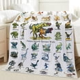 thumbnail image 2 of Dinosaur Blanket for Boys - Jurassic Dino Kids Teens Sofa Bed Plush Blanket, Soft Cozy Flannel Blanket Dinosaur Room Decor Gifts for Boys 50x60 Inches, 2 of 5
