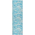 thumbnail image 2 of Addison Rugs Dream Shag Premium Machine Washable Transitional Dot Arches Aqua Runner Rug, 2'3" x 7'6", 2 of 8