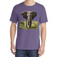 thumbnail image 2 of Wild Bobby, Wild African Forest Elephant Nature, Animal Lover, Garment-Dyed Washed Look Short Sleeve T-Shirt, Purple, X-Large, 2 of 3