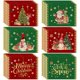 thumbnail image 2 of Manteles individuales de lino y algodón con estampado navideño, de color liso, con diseño de muñeco de nieve y Papá Noel, para mesa de comedor, aislantes, 2 of 5