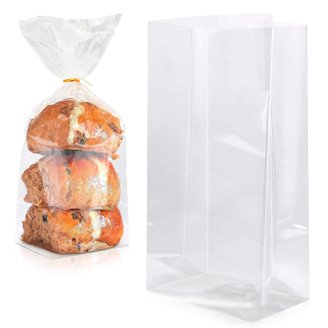 PUREVACY Poly Bakery Bread Bags 6 X 3 X 15. Pack Of 1000 Bread Loaf Packing Bags 6x3x15 Clear Gusseted Bags Ultra Thin Polyethylene Bags 1 Mil Thick Home